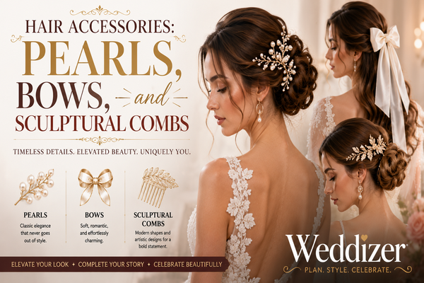 Hair Accessories: Pearls, Bows, and Sculptural Combs for a Modern Bridal Look