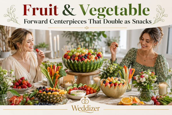 Fruit & Vegetable Forward Centerpieces That Double as Snacks: The Fresh Wedding Trend Guests Love